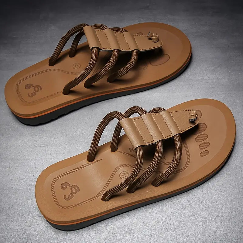 Men’s Elastic Band Fabric Slide Sandals Rubber Sole go noise